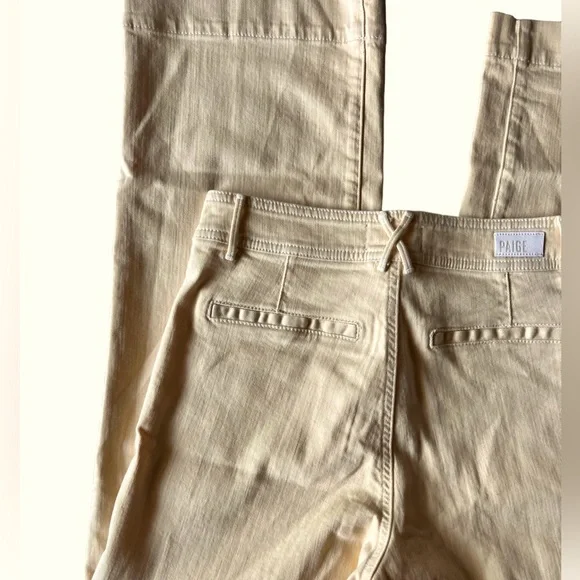 PAIGE Nellie Wide Leg Culotte Jeans in Light Yellow Size 27 - Picture 8 of 16